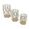 CosmoLiving by Cosmopolitan Gold Line & Diamond Hexagon Candle Lantern Set